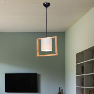 Φωτιστικό οροφής μονόφωτο Sereda pakoworld Ε27 σε καφέ-cream απόχρωση 28x14x27εκ-147-000203