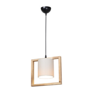 Φωτιστικό οροφής μονόφωτο Sereda pakoworld Ε27 σε καφέ-cream απόχρωση 28x14x27εκ-147-000203