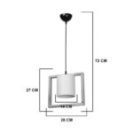 Φωτιστικό οροφής μονόφωτο Sereda pakoworld Ε27 σε καφέ-cream απόχρωση 28x14x27εκ-147-000203