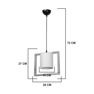 Φωτιστικό οροφής μονόφωτο Sereda pakoworld Ε27 σε καφέ-cream απόχρωση 28x14x27εκ-147-000203