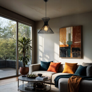 Φωτιστικό οροφής μονόφωτο Sonata pakoworld E27 σε μαύρη απόχρωση Φ25.5x23εκ-147-000205