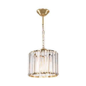 Φωτιστικό οροφής μονόφωτο Lavina pakoworld Ε27 σε χρυσή απόχρωση Φ20x20εκ-147-000207