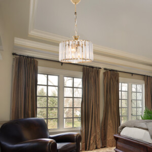 Φωτιστικό οροφής μονόφωτο Lavina Ι pakoworld Ε27 σε χρυσή απόχρωση Φ27x21εκ-147-000208