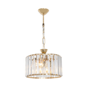 Φωτιστικό οροφής μονόφωτο Lavina Ι pakoworld Ε27 σε χρυσή απόχρωση Φ27x21εκ-147-000208