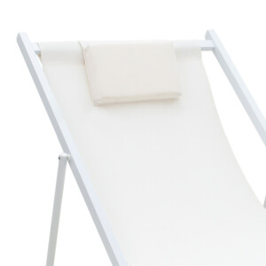 Σεζλόνγκ επαγγελματική Corte pakoworld αλουμίνιο λευκό-textilene μπεζ-152-000008