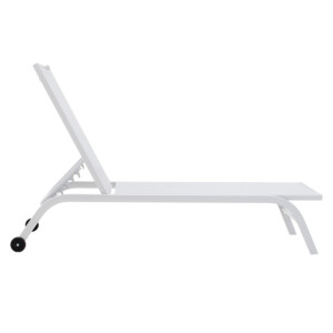 Ξαπλώστρα Jaipur pakoworld αλουμίνιο λευκό-textilene λευκό-152-000010