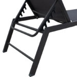 Ξαπλώστρα Kiara pakoworld αλουμίνιο-textilene ανθρακί στοιβαζόμενη-152-000012