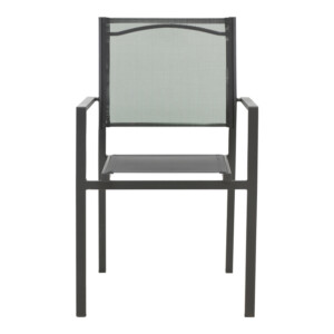 Πολυθρόνα Confidence pakoworld μαύρο μέταλλο και μαύρο textilene 54x54x86εκ-152-000028