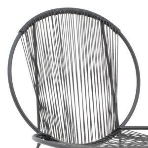 Καρέκλα κήπου Dapper pakoworld μαύρο μέταλλο-pe μαύρο 65x70x93.5εκ-152-000042