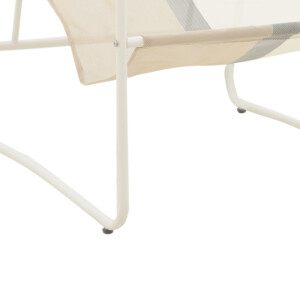 Σεζλόνγκ Feisty pakoworld αλουμίνιο λευκό-textilene γκρι-εκρού-μαξιλάρι 65x83x86εκ-152-000044