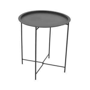 Τραπέζι Caius pakoworld μέταλλο σε μαύρη απόχρωση Φ46x52εκ-152-000045