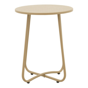 Τραπέζι Bramwell pakoworld μέταλλο μπεζ Φ40x50εκ-152-000046