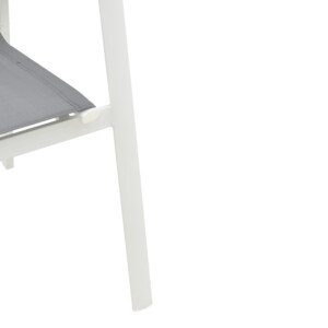 Πολυθρόνα κήπου Dashiell  pakoworld αλουμίνιο λευκό  textilene γκρι 71x58x94εκ-152-000049