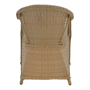 Πολυθρόνα κήπου Hadrian pakoworld rattan καφέ- textilene μπεζ 57x70x85εκ-152-000053