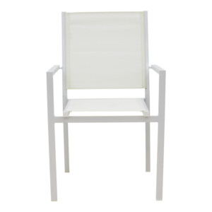 Πολυθρόνα Zacreta pakoworld αλουμίνιο-textilene σε λευκή απόχρωση 61x56.5x87.5εκ-152-000097