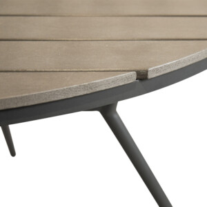 Τραπεζαρία Appa-Moly σετ 5τεμ pakoworld αλουμίνιο και plywood σε ανθρακί απόχρωση Φ120x74εκ-152-000102