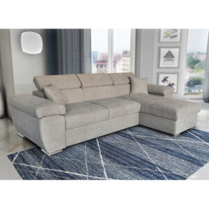 Γωνιακός καναπές-κρεβάτι αναστρέψιμος Comy pakoworld μπεζ-καφέ 286x160x75-90εκ-166-000007