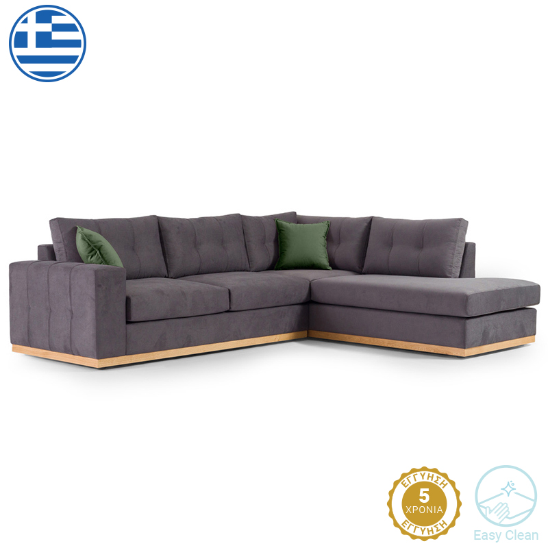 Γωνιακός καναπές αριστερή γωνία Boston pakoworld ύφασμα ανθρακί-κυπαρισσί 280x225x90εκ-168-000003 Γωνιακός καναπές αριστερή γωνία Boston pakoworld ύφασμα ανθρακί-κυπαρισσί 280x225x90εκ-168-000003