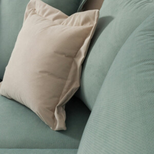 Γωνιακός καναπές αριστερή γωνία Romantic pakoworld ύφασμα ciel-cream 290x235x95εκ-168-000005