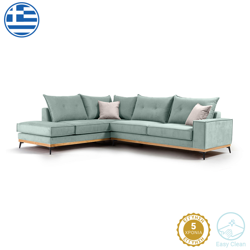 Γωνιακός καναπές δεξιά γωνία Luxury II pakoworld ύφασμα ciel-cream 290x235x95εκ-168-000008 Γωνιακός καναπές δεξιά γωνία Luxury II pakoworld ύφασμα ciel-cream 290x235x95εκ-168-000008