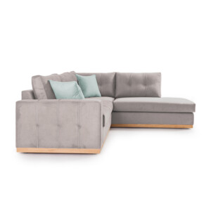 Γωνιακός καναπές αριστερή γωνία Boston pakoworld ύφασμα elephant-ciel 280x225x90εκ-168-000021