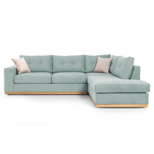 Γωνιακός καναπές αριστερή γωνία Boston pakoworld ύφασμα ciel-cream 280x225x90εκ-168-000025