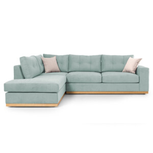 Γωνιακός καναπές δεξιά γωνία Boston pakoworld ύφασμα ciel-cream 280x225x90εκ-168-000026
