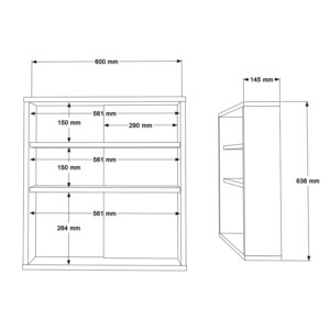 Ντουλάπι μπάνιου Bagno με καθρέπτη pakoworld σε ανθρακί απόχρωση 60x14.5x63.6εκ-176-000195