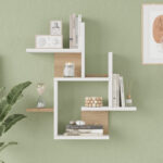 Ραφιέρα τοίχου Nogara pakoworld σε φυσική-λευκή απόχρωση 62.6x14.5x66.2εκ-176-000227