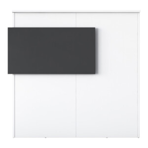 Γραφείο reception Triana pakoworld με Led σε λευκή-ανθρακί απόχρωση 110x40x110εκ-182-000070