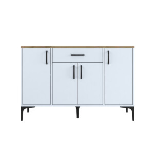 Μπουφές Ubron pakoworld λευκό-καρυδί μελαμίνης 120x40x78.6εκ-182-000092