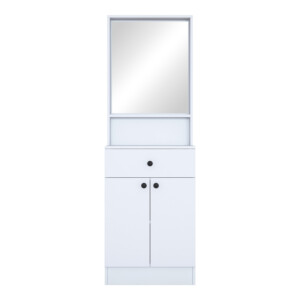 Έπιπλο εισόδου Rockder pakoworld λευκό μελαμίνης 60x35.5x182.8εκ-182-000102