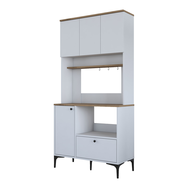 Ντουλάπα κουζίνας Bender pakoworld σε λευκή-φυσική απόχρωση 90.2x40x184.2εκ-182-000114 Ντουλάπα κουζίνας Bender pakoworld σε λευκή-φυσική απόχρωση 90.2x40x184.2εκ-182-000114