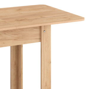 Τραπέζι Quiin pakoworld επεκτεινόμενο μελαμίνης σε oak απόχρωση 120-164x70x73.5εκ-184-000097
