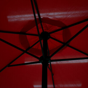 Ομπρέλα Beach pakoworld στρογγυλή αλουμινίου Φ3m κόκκινο-186-000003