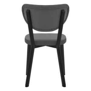 Καρέκλα Joley pakoworld ανθρακί βελούδο-πόδι μαύρο μέταλλο 45x39x86.5εκ-190-000059