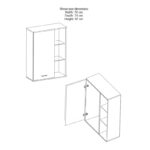 Σύνθετο σαλονιού Salome pakoworld LED wenge 200x41x190εκ-192-000003