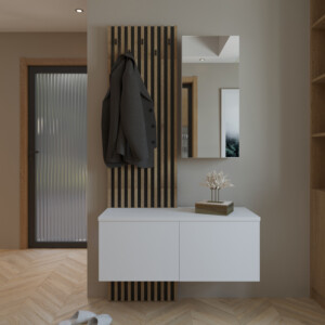 Έπιπλο εισόδου Arika pakoworld λευκό-sonoma 100x37x199.5εκ-192-000034