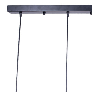 Φωτιστικό οροφής τετράφωτο Tigly pakoworld μαύρο μέταλλο 80x20x60εκ-193-000084