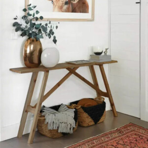 Κονσόλα Roosevelt pakoworld καρυδί ξύλο πεύκου 35mm καρυδί 119x29x80εκ-197-000241