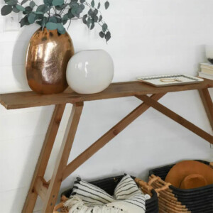 Κονσόλα Roosevelt pakoworld καρυδί ξύλο πεύκου 35mm καρυδί 119x29x80εκ-197-000241