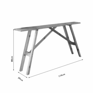 Κονσόλα Roosevelt pakoworld καρυδί ξύλο πεύκου 35mm καρυδί 119x29x80εκ-197-000241