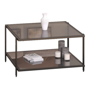 Τραπέζι σαλονιού μεταλλικό Fuaca pakoworld σε μαύρη απόχρωση 80x80x45εκ-197-000261