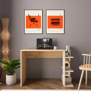 Γραφείο εργασίας Toska pakoworld σε oak- sandstone απόχρωση 114x56x76εκ-197-000273