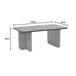 Τραπέζι Beca pakoworld σε oak-μαύρο απόχρωση 100x60x42εκ-197-000311