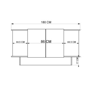 Μπουφές Aramos pakoworld σε ανθρακί - oak απόχρωση 180x45x80εκ-197-000317