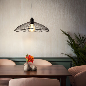 Φωτιστικό οροφής μονόφωτο Galt pakoworld Ε27 μαύρο Φ34x15.5εκ-199-000182