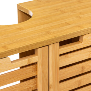 Πάγκος-ντουλάπι μπάνιου Sicela pakoworld χρώμα φυσικό 60x28x80εκ-199-000509