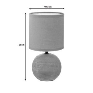 Επιτραπέζιο φωτιστικό PWL-1210 pakoworld Ε14 60W κεραμικό χακί Φ13x25εκ-199-000529