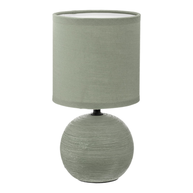 Επιτραπέζιο φωτιστικό PWL-1210 pakoworld Ε14 60W κεραμικό χακί Φ13x25εκ-199-000529